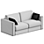 Aplite Convertible Linear Sofa 3D model small image 3