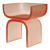 Sculpted Wood Resin Chair 64cm 3D model small image 6