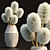 Fluffy Plants in Pot Collection 3D model small image 1