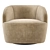CB2 Gwyneth Swivel Chair | Modern Velvet Elegance 3D model small image 2