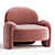 Elegant AMA Cotton Armchair 3D model small image 1