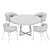 Elegant Contemporary Dining Set 3D model small image 4