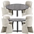 Modern Dining Set Furniture 3D model small image 2