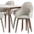 Modern Dining Set with Chairs 3D model small image 3