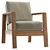  Modern Upholstered Armchair Measuring Real-size 3D model small image 1