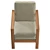  Modern Upholstered Armchair Measuring Real-size 3D model small image 3