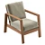  Modern Upholstered Armchair Measuring Real-size 3D model small image 5