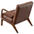  Mid-Century Upholstered Armchair, 8192x8192 Texture, Real Size 3D model small image 4