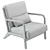  Mid-Century Upholstered Armchair, 8192x8192 Texture, Real Size 3D model small image 6