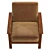 Primo Upholstered Armchair 3D Model 3D model small image 3