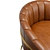 Luxury Vicenza Leather Barrel Chair 3D model small image 2