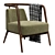 Modern NYC-inspired ESSEX Lounge Chair 3D model small image 1