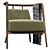 Modern NYC-inspired ESSEX Lounge Chair 3D model small image 5