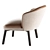NELLY Upholstered Leather Armchair 3D model small image 2