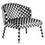 NELLY Upholstered Leather Armchair 3D model small image 3