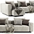 Flexform Lario Chaise Longue 2: Contemporary Sofa 3D model small image 3