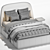 Modern Dalty Bed Design 3D model small image 4