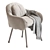 Sleek Corolla White Armchair 2013 3D model small image 4
