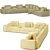 Minotti Italia Daniels Modular Corner Sofa 3D model small image 3
