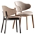 Sleek and Modern Holly Chairs 3D model small image 1