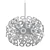 Elegant White Dandelion Suspension Lamp 3D model small image 2