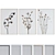 Modern Botanical Picture Frame Set 3D model small image 1
