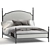 Elegant Sinead Metal Queen Bed 3D model small image 4