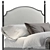 Elegant Sinead Metal Queen Bed 3D model small image 5