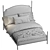Elegant Sinead Metal Queen Bed 3D model small image 6