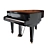 Yamaha C3 Acoustic Grand Piano 3D model small image 4