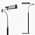 Gunmetal Steel Intrecciato Leather Floor Lamp 3D model small image 5