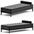 ELEGANCE Velvet Day Bed Chic 3D model small image 1