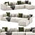 Sleek Freeman Corner Sofa Elegance 3D model small image 1
