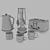 Sleek Matt Grey Kitchen Set 3D model small image 19