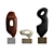 Sculptural Wooden Art Objects 3D model small image 1