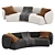 Modern Elegance Rene Sofa Set 3D model small image 1