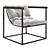 Loftovik Armchair: Industrial Statement Piece 3D model small image 2