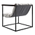 Loftovik Armchair: Industrial Statement Piece 3D model small image 3
