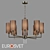 Soffio Nickel Pendant Chandelier 3D model small image 1