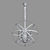 Santi Pendant Chandelier Eurosvet 60139/6 3D model small image 3