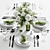 Elegant Table Setting for Four 3D model small image 1