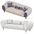 Elegant ESTELLA Sofa HONOR Furniture 3D model small image 2
