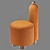 Chic Designer Pouf in Various Colors 3D model small image 3