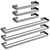 Modern Black Double Towel Rail 3D model small image 2