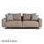 Elegant Zillis Sofa Brown Wood 3D model small image 2