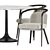 Contemporary Dining Set with Essex Chair 3D model small image 3