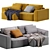 Cozy Beige Sofa Space 2013 3D model small image 6