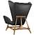 Midcentury Modern Wingback Lounge Chair 3D model small image 2