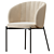 Elegant Shell Back Dining Chair 3D model small image 1