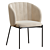 Elegant Shell Back Dining Chair 3D model small image 2